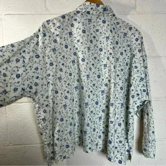 Eskander Oversize Long Sleeve Floral Top-Size 0 - Picture 4 of 9